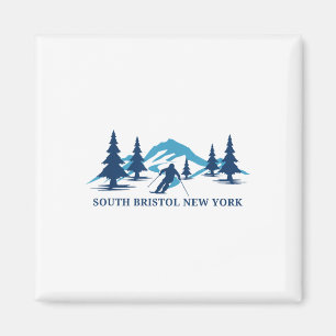 Imán Esquiador de esquí South Bristol New York _1