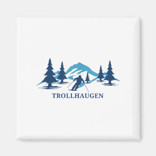 Imán Esquiador de esquí Trollhaugen Wisconsin _1