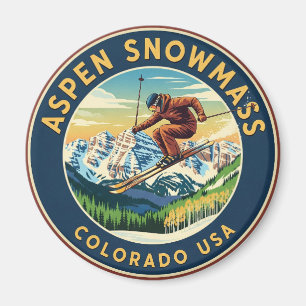 Imán Esquiador de nieve Aspen de Colorado