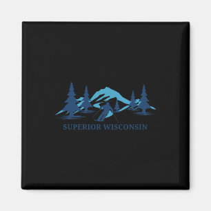 Imán Esquiador Superior de Esquí de Wisconsin
