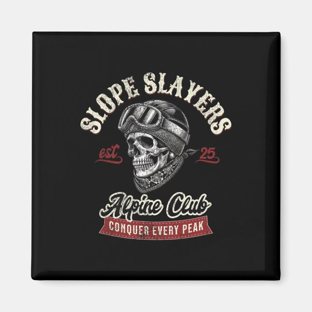 Imán Esquiadores de Freestyle Skiing Slope Slayers Aven (Frente)