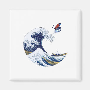 Imán Esquiar en la gran ola de los japoneses Kanagawa