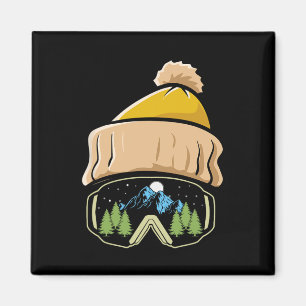 Imán Esquiar Gorra de esquiar para deportes de invierno