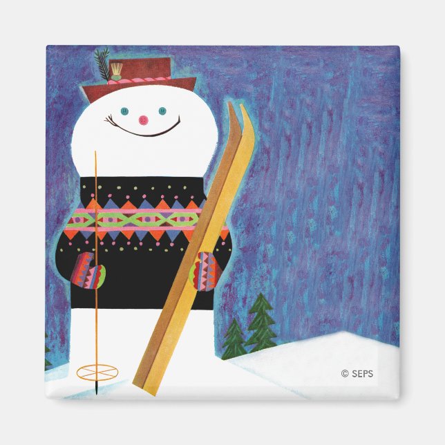 Imán Esquíes para Snowman (Frente)