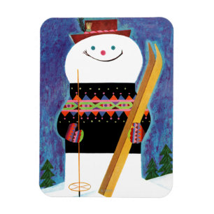 Imán Esquíes para Snowman