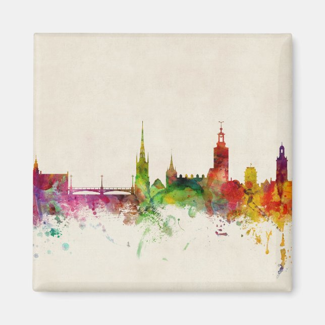 Imán Esquina de Suecia de Estocolmo (Frente)