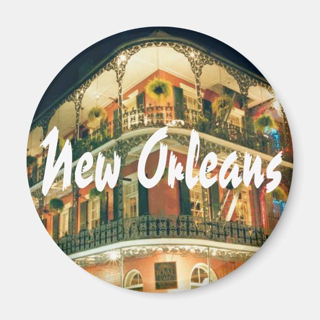 Imán Esquina del Barrio Francés de Nueva Orleans (Frente)