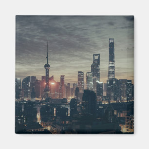 Imán Esquina nocturna de Shanghai
