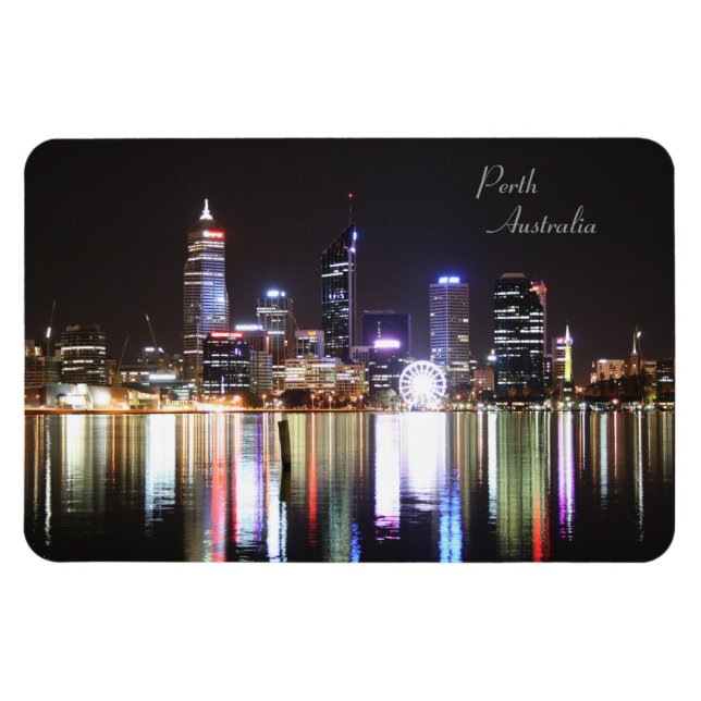Imán Esquina Nocturna Perth, Australia - Magnet (Horizontal)