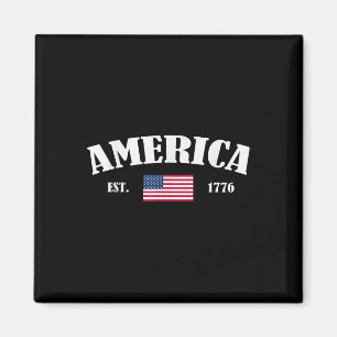 Imán Est 1776 Bandera Patriótica Estadounidense 4 De Ju