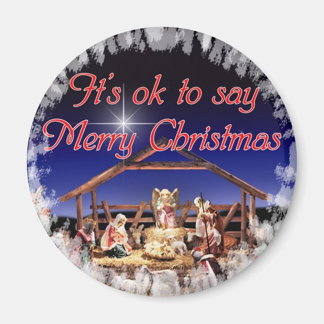 Imán Está bien decir MERRY CHRISTMAS Magnet (Frente)