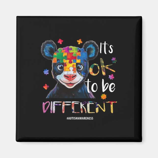 Imán Está Bien Ser Diferente - Panda de Conciencia del  (Frente)