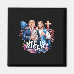Imán Está Creciendo Jesús Gracioso Trump Bandera Estado