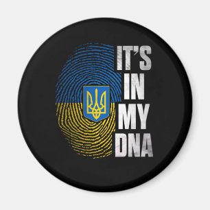 Imán Está en mi ADN Ucrania huella digital ucraniana