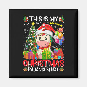Imán Esta es la fiesta de mis Navidades, Unicorn, Chica