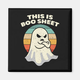 Imán Esta es la hoja de boo Ghost Retro Halloween disfr
