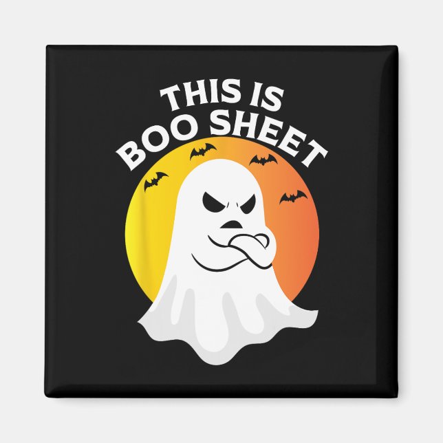 Imán Esta Es La Hoja De Boo Ropa De Halloween Retro (Frente)