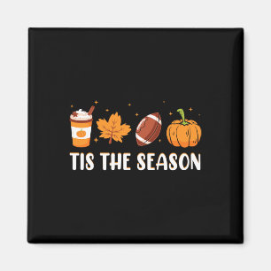 Imán Esta es la temporada de la hoja de calabaza Latte