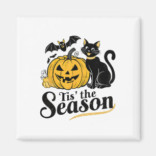 Imán Esta es la temporada Halloween Bats Pumpkin Fall F