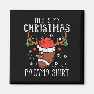Imán Esta es mi camisa de pijama de Navidad de fútbol N
