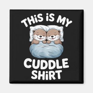 Imán Esta Es Mi Camiseta De Abrazar Pareja De Nutrias L