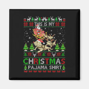 Imán Esta Es Mi Camiseta De Navidad De Pijama Dragón Ba