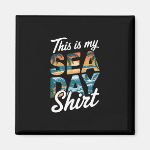 Imán Esta es mi camiseta del día del mar divertida fami