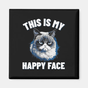 Imán Esta Es Mi Cara Feliz - Gato Gracioso Con Cara Gru
