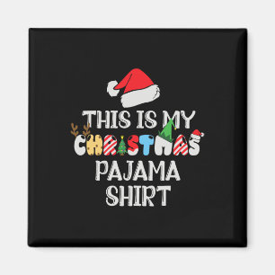 Imán Esta es mi familia de Navidades Pajama Xmas