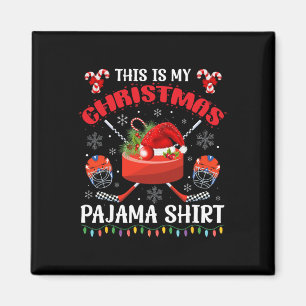 Imán Esta Es Mi Navidad Hockey Sobre Hielo Pijama Navid