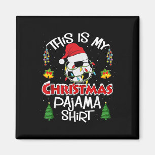 Imán Esta Es Mi Navidad Pijama Futbolista Navidad