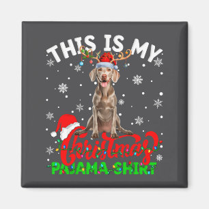 Imán Esta Es Mi Perro Weimaraner Pijama De Navidad Feo