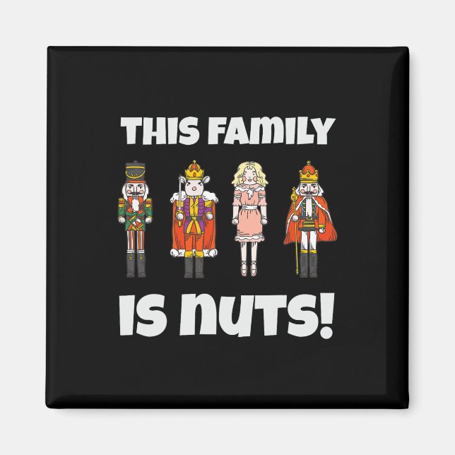 Imán Esta Familia Es Xmas De Coincidencia De Nutcracker (Frente)