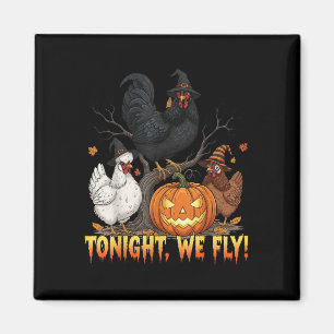 Imán Esta Noche Volamos Halloween Gracioso De Aves De P