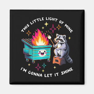 Imán Esta pequeña luz de meme de fuego en el contenedor