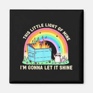 Imán Esta pequeña luz de meme de fuego en el contenedor