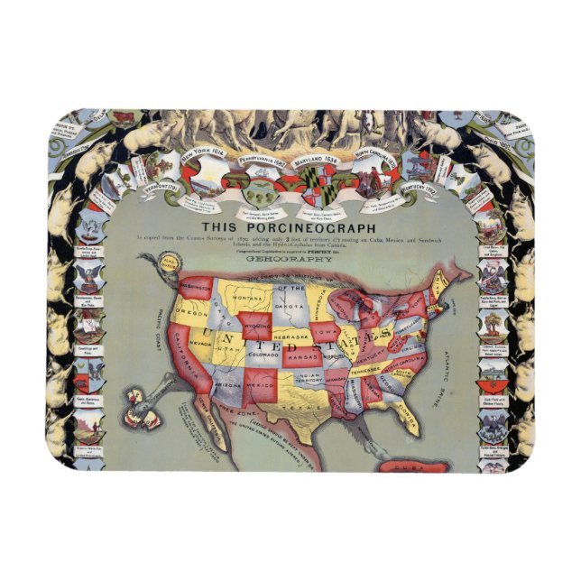 Imán ESTA PORCINEOGRAFÍA, c1876 (Horizontal)