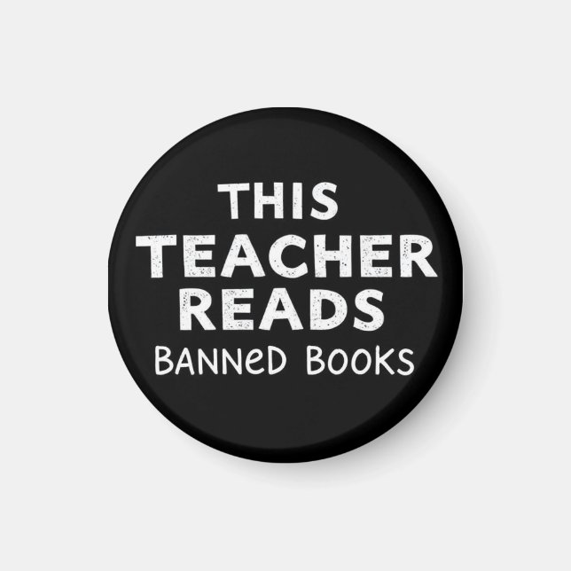 Imán Esta Profesora Lee Gráficos de Libros Prohibidos (Frente)