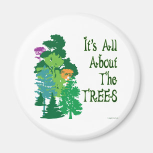 Imán Está todo sobre el lema verde de los árboles