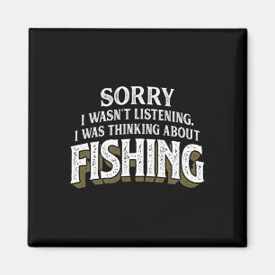 Imán Estaba Pensando En La Pesca - Gracioso Regalo De P