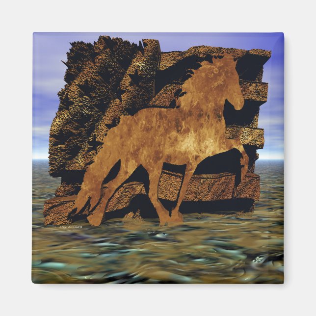 Imán Establecer en piedra (Frente)