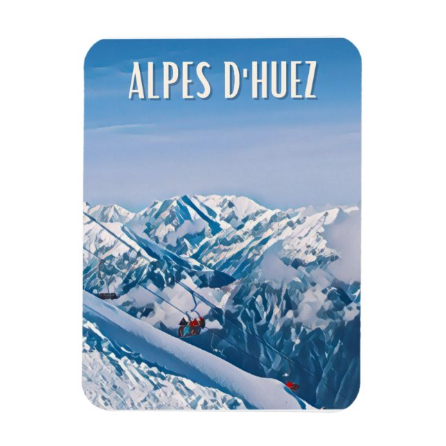Imán Estación de esquí Alpe d'Huez (Vertical)
