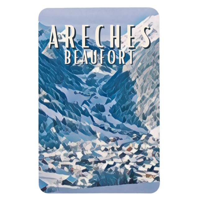 Imán Estación de esquí Areches Beaufort (Vertical)