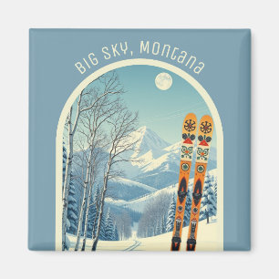 Imán Estación de esquí Big Sky Montana Magnet