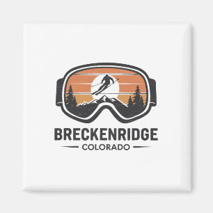 Imán Estación de esquí Breckenridge Colorado Retro Ski 
