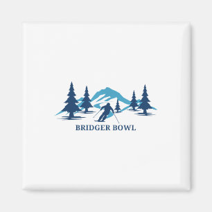 Imán Estación de esquí Bridger Bowl Montana Esquí _1