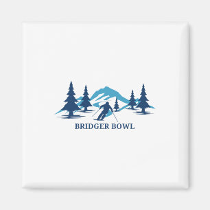 Imán Estación de esquí Bridger Bowl Montana Esquiador E