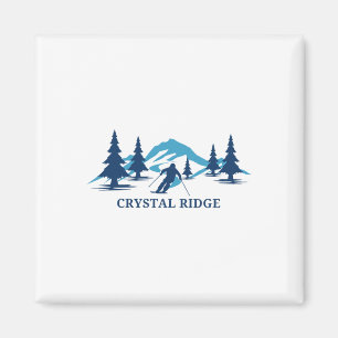 Imán Estación de Esquí Crystal Ridge Wisconsin Esquiado