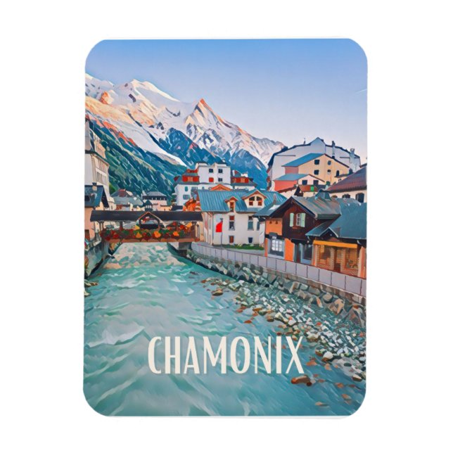 Imán Estación de esquí de Chamonix (Vertical)