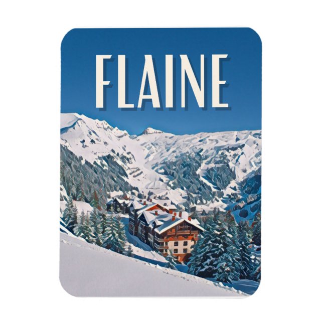 Imán Estación de esquí de Flaine (Vertical)